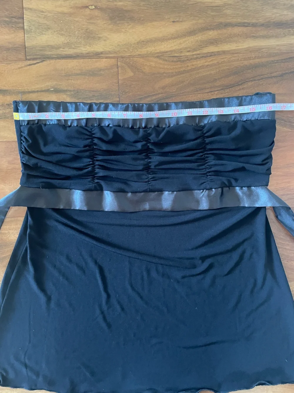 digit@l Clothing Black Strapless Satin-Trim Top - Picture 4 of 5
